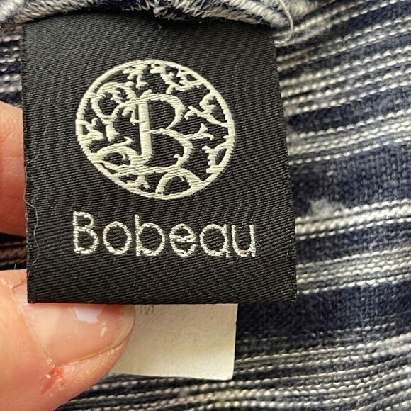 Bobeau Women's Soft Cover-Up Overlap Top Jacket Navy Blue Medium - Picture 7 of 8